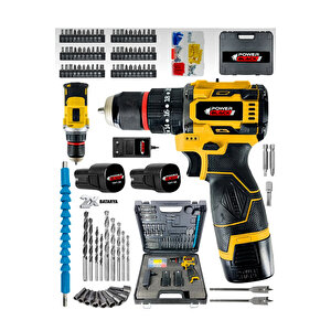 100 Parçali Hedi̇yeli̇ Profesyonel Çeli̇k Mandrel 2 Bataryali 1 Şarj Ci̇hazli