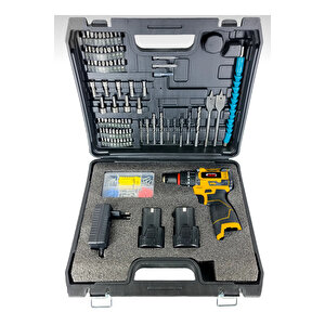 100 Parçali Hedi̇yeli̇ Profesyonel Çeli̇k Mandrel 2 Bataryali 1 Şarj Ci̇hazli