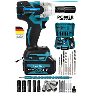 21 V 1.5 Ah Professional Somun Sökme Şarjlı Darbeli Matkap Vidalama Set