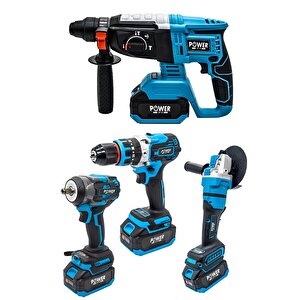 Itali 58 Vf 3 Ah Kömürsüz 4 Lü Set Somun Sökme Matkap Avuç Taşlama Hilti