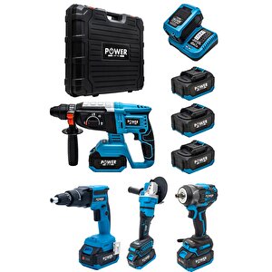 Itali 58 Vf 3 Ah Kömürsüz 4 Lü Set Somun Sökme Matkap Avuç Taşlama Hilti