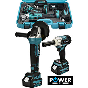 2 Li Set Şarjlı Taşlama Şarjlı Somun Sıkma Sökme Setli 58vf