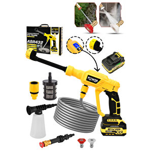 21v Yüksek Basınçlı Kömürsüz Motor Akülü Oto Araba Yıkama Makinesi Şarjlı