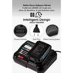 3 Lü Set Torklu Vidalama Somun Sıkma Şarjlı Matkap 2-26mm Şarjlı Taşlama 125mm