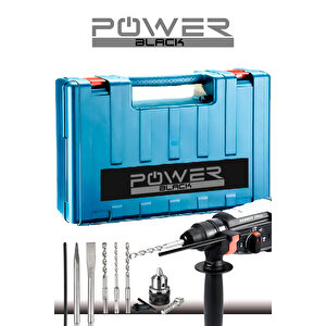 Powerblack Metal Şanzıman 3600 5.9 Joule Profesyonel Kırıcı Delici 5 Parça Hilti