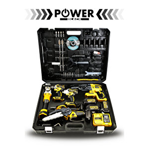 Profesyonl 6 Lı Set Şarjlı Hilti Şarjlı Taşlama Şarjlı Darbeli Matkap Dal Budama Makası Ve Testeresi