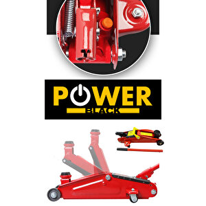 2 Yıl Germany 2 Ton Arabalı Tekerlekli Hidrolik Timsah Kriko Kutulu Çantali Powerblack Makine Kriko