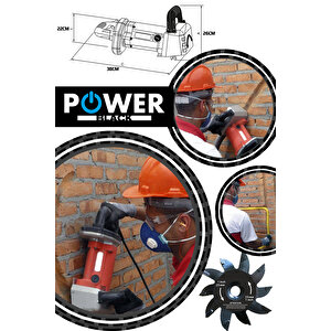 2000 W Kanal Açma Makinası Turbo Motor Kırmızı