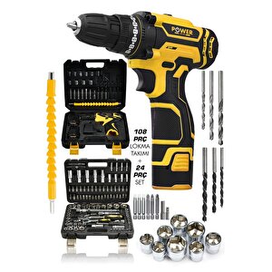 Korumalı Çelik Şanzuman2akülü Matkap 132 Pcs Crv Çeliği Profesyonel Parlak Lokma Takımı Hediyeli