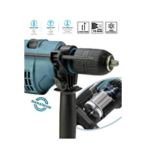 13 Mm Darbeli Germany Style 1100 W Elektirikli Matkap Mavi0013