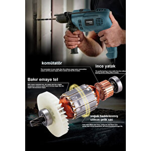 13 Mm Darbeli Germany Style 1100 W Elektirikli Matkap Mavi0013