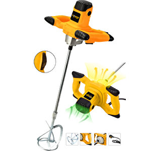 1800 W Devir Ayarlı Elektrikli Alçı Boya Ve Harç Karıştırıcı Mikser-sari