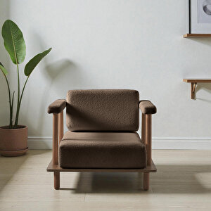 Eymense Pia Koltuk Takımı 2+1+puf Kahverengi