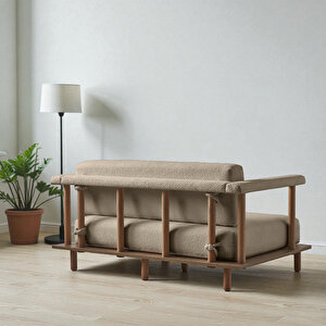 Eymense Pia Koltuk Takımı Oturma Odası Seti Konsollu Sütlü Kahve