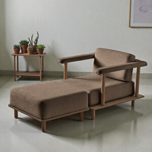 Eymense Pia Koltuk Takımı Oturma Odası Seti Konsollu Kahverengi