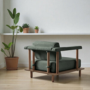 Eymense Pia Koltuk Takımı Oturma Odası Seti Konsollu Yeşil