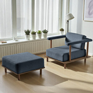 Eymense Pia Koltuk Takımı Oturma Odası Seti Konsollu Lacivert