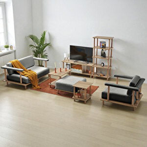 Pia Koltuk Takımı Oturma Odası Seti Antrasit Antrasit