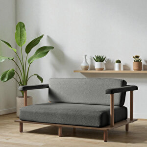 Pia Koltuk Takımı Oturma Odası Seti Konsollu Antrasit Antrasit