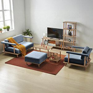 Pia Koltuk Takımı Oturma Odası Seti Lacivert Lacivert