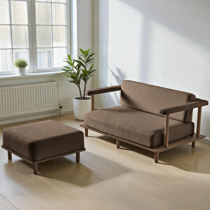 Eymense Pia Koltuk Takımı Oturma Odası Seti Kahverengi