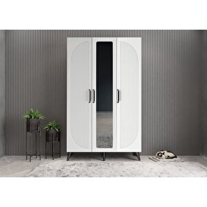 Harika Membran 3 Kapaklı Portmanto Antrasit&beyaz P.u.m.h_2_105cm 105 cm