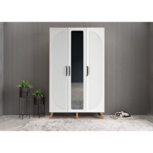 Harika Membran 3 Kapaklı Portmanto Çam&beyaz P.u.m.h_3_120cm 120 cm