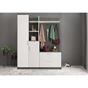 Bar Eko Dört Kapaklı Portmanto Antrasit&beyaz P.d.b.e_5_160cm 160 cm