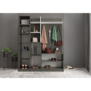 Bar Eko Dört Kapaklı Portmanto Antrasit&beyaz P.d.b.e_5_160cm 160 cm