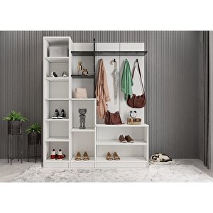 Bar Eko Dört Kapaklı Portmanto Beyaz&antrasit P.d.b.e_3_180cm 180 cm