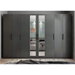 Life Sekiz  Kapaklı Gardırop Antrasit G.s.l_2_ 360cm 360 cm