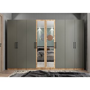Bar Sekiz  Kapaklı Gardırop Çam&antrasit G.s.b_10_320cm 320 cm