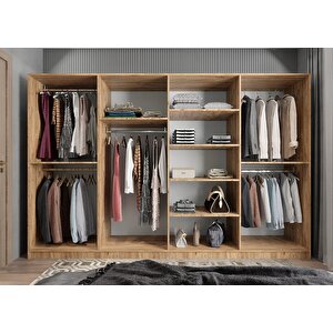 Bar Sekiz  Kapaklı Gardırop Çam&antrasit G.s.b_10_320cm 320 cm