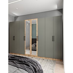 Bar Sekiz  Kapaklı Gardırop Çam&antrasit G.s.b_10_320cm 320 cm