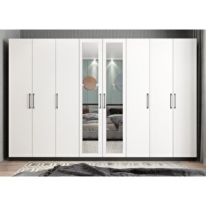 Life Sekiz  Kapaklı Gardırop Antrasit&beyaz G.s.l_6_ 320cm 320 cm