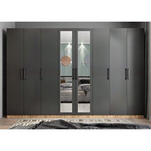 Life Sekiz  Kapaklı Gardırop Çam&antrasit  G.s.l_8_ 280cm 280 cm