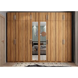 Süper Sekiz  Kapaklı Gardırop Ceviz G.s.s_5_ 360cm 360 cm