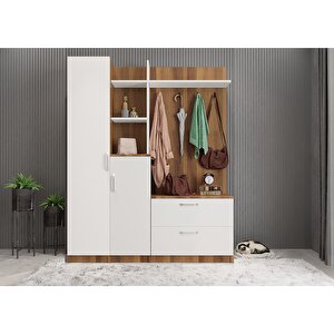 Bar Eko Dört Kapaklı Portmanto Ceviz&beyaz P.d.b.e_6_160cm 160 cm