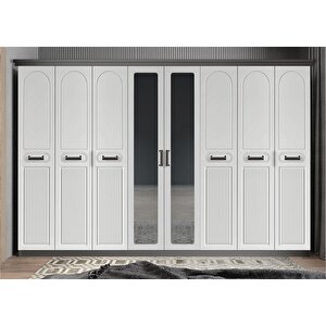 Membran Life Sekiz  Kapaklı Gardırop Antrasit&beyaz G.s.m.h_2_ 320cm 320 cm