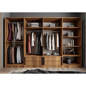Trend Sekiz  Kapaklı Gardırop Ceviz G.s.t_5_ 280cm 280 cm