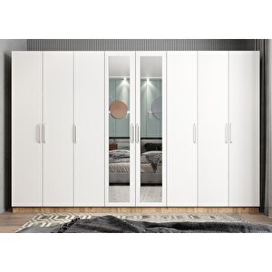 Life Sekiz  Kapaklı Gardırop Çam&beyaz G.s.l_11_ 320cm 320 cm