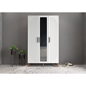 Harika Membran 3 Kapaklı Portmanto Ceviz&beyaz P.u.m.h_4_120cm 120 cm