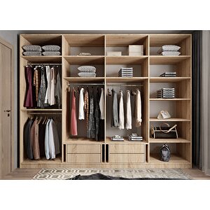 Süper Sekiz  Kapaklı Gardırop Çam G.s.s_3_ 320cm 320 cm