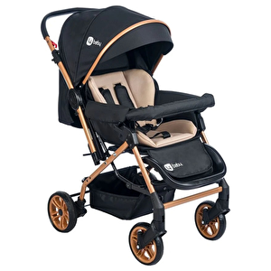 Energy Gold Siyah Çift Yönlü Bebek Arabası Siyah