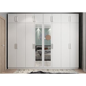 Süper Sekiz  Kapaklı Gardırop Beyaz G.s.s_1_ 280cm 280 cm