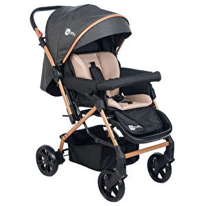 Energy Gold Antrasit Çift Yönlü Bebek Arabası Antrasit