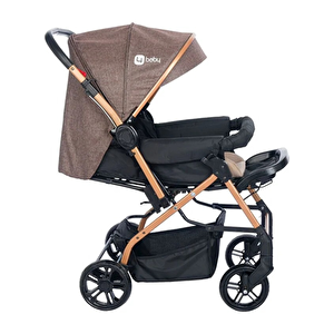 Energy Gold Kahve Çift Yönlü Bebek Arabası Kahverengi