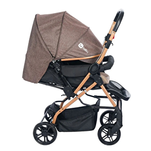 Energy Gold Kahve Çift Yönlü Bebek Arabası