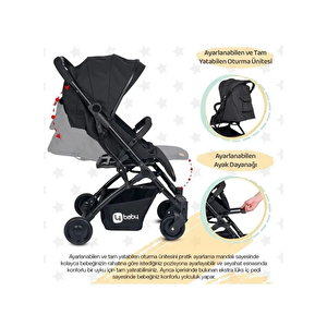 Drone Siyah Sky Kabin Travel Sistem Bebek Arabası
