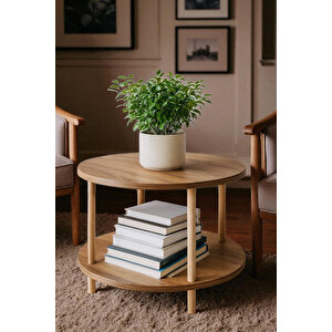 Yan Sehpa Ahşap Ayaklı Atlantik Çam Desenli Çevir Kur Kendin Kur Basit Kurulum